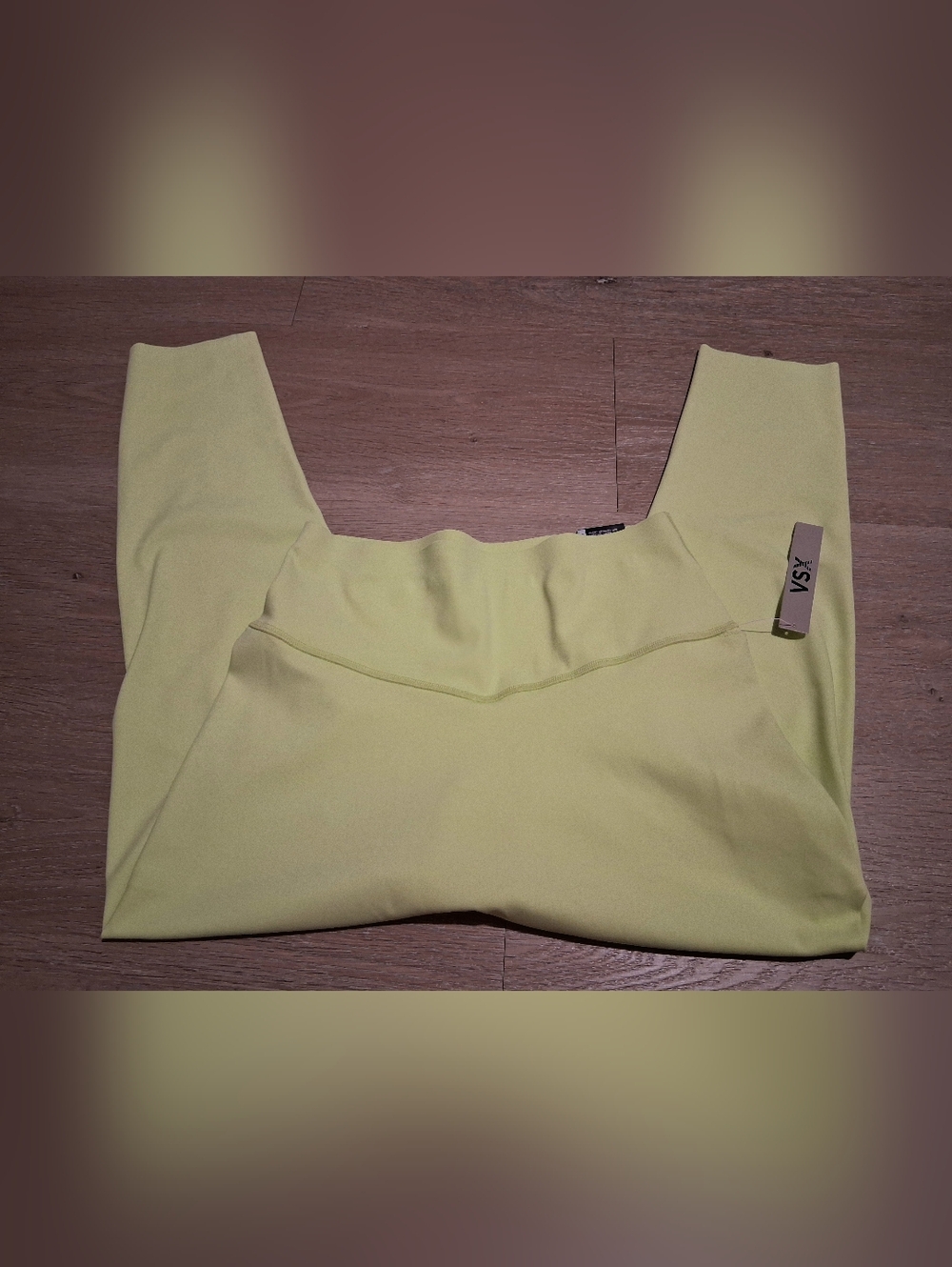 VSX High-Waist Neon Yellow Active Leggings - Picture 4 of 5